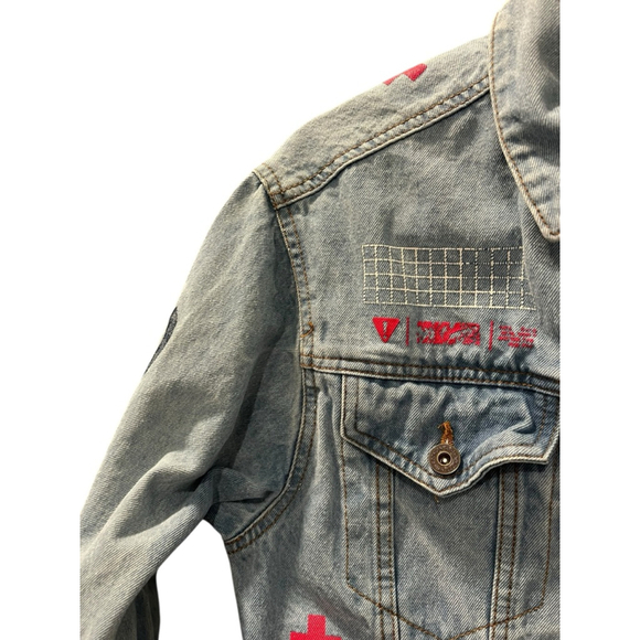 Trademark Brooklyn Cloth Men's Size Small Denim Blue Jacket New Age Graphic - Picture 6 of 12